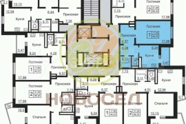 1-к. квартира, 44,5 м², 4/19 эт.