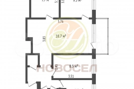 4-к. квартира, 59,4 м², 5/5 эт.