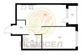 1-к. квартира, 40 м², 6/25 эт.