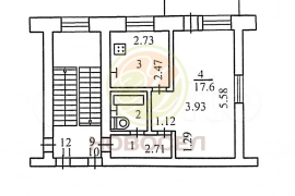 1-к. квартира, 30,3 м², 3/5 эт.