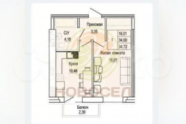 9-к. квартира, 34,6 м², 9/10 эт.