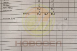 3-к. квартира, 67,1 м², 4/9 эт.