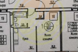 1-к. квартира, 30,6 м², 3/3 эт.