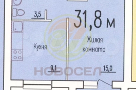 1-к. квартира, 31,8 м², 3/3 эт.